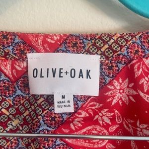 Capped Sleeve Blouse Women’s Medium Bright Print